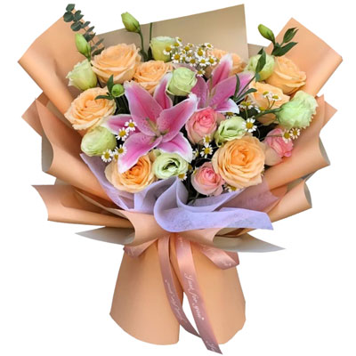 威海11朵玫瑰桔梗百合，陪你每个季节